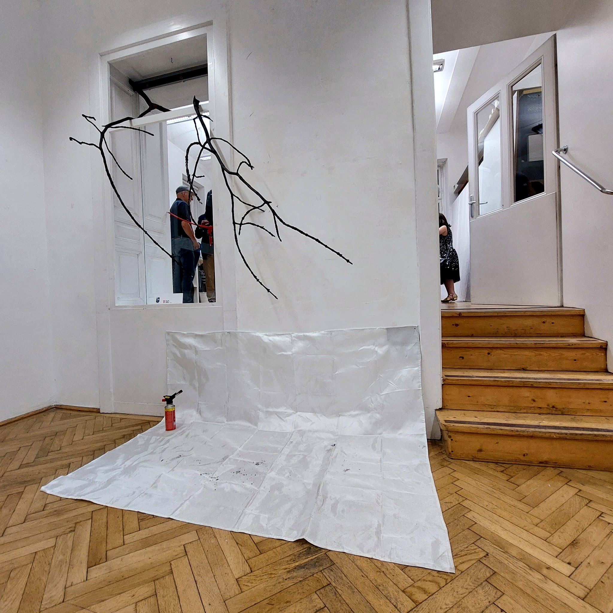 Verbrannter Atem, Installationsansicht im Ausstellungsraum
